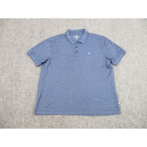 Tommy‎ Bahama Polo Shirt Mens Adult Large Blue Outdoors Casual Marlin Logo